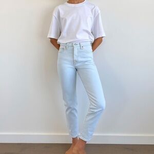 LEVI’S Wedgie Straight High Waisted Light Wash Jeans
